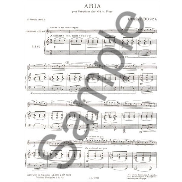Aria altsax & piano