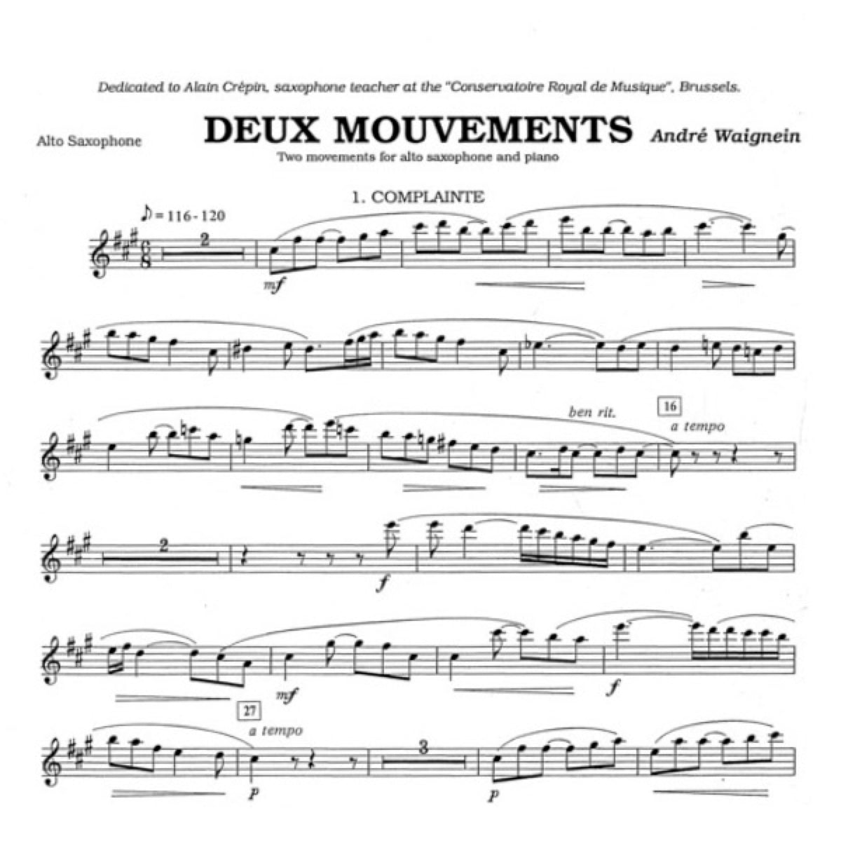 Deux Mouvements altsax