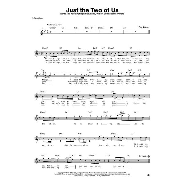 Saxophone Play-Along volume 7: Grover Washington