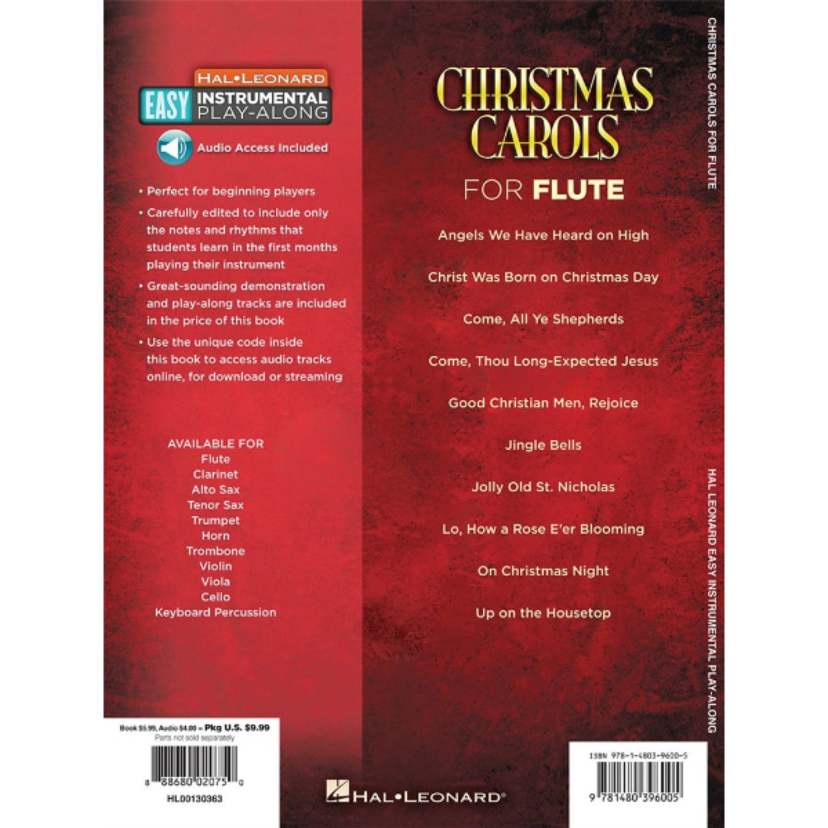 Easy Instrumental Play-Along: Christmas Carols dwarsfluit