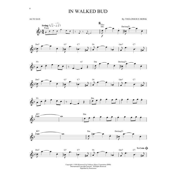 Instrumental Play-Along: Jazz Classics altsax