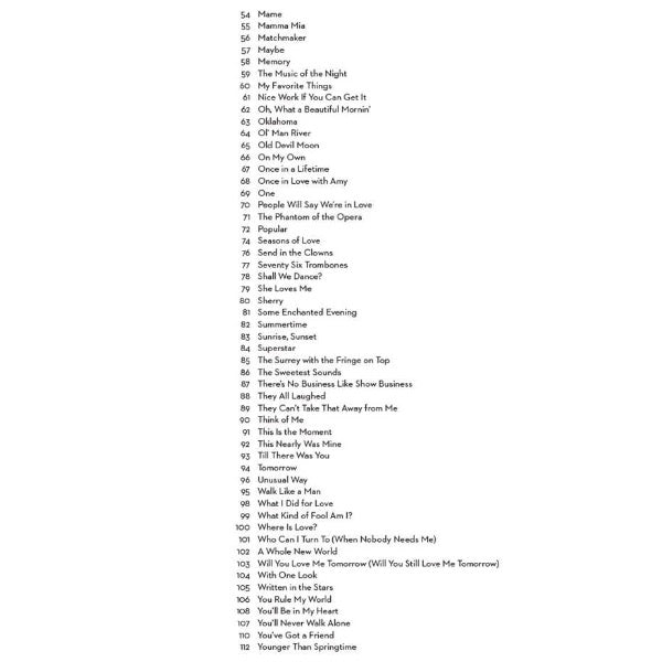 101 Broadway Songs altsax