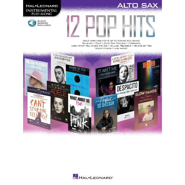 Instrumental Play-Along: 12 Pop Hits altsax