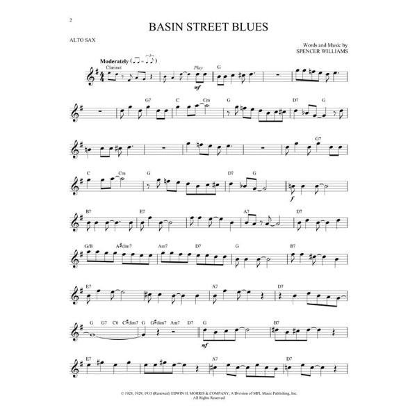 Instrumental Play-Along: Dixieland Favorites altsax