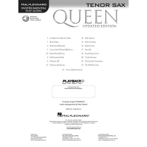 Instrumental Play-Along: Queen tenorsax