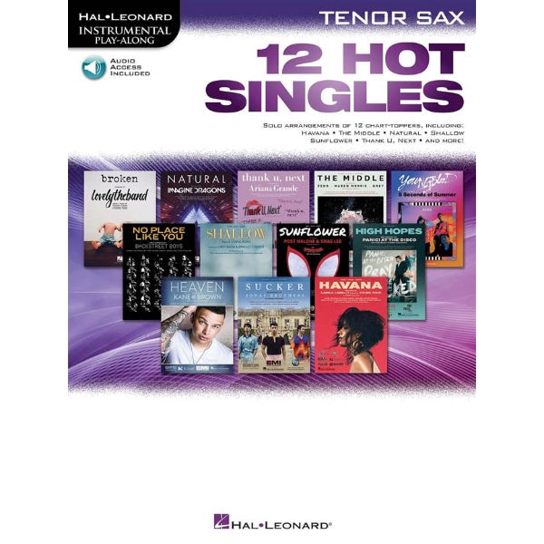 Instrumental Play-Along: 12 Hot Singles tenorsax