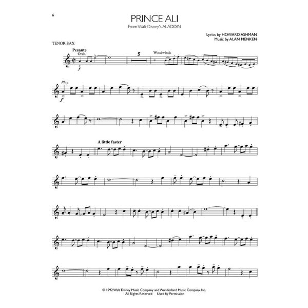 Instrumental Play-Along: Disney Movie Hits tenorsax
