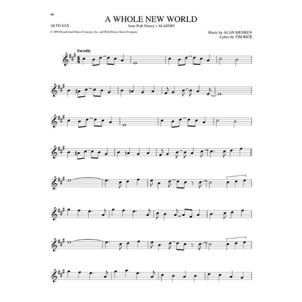 The Big Book of Disney Songs altsax