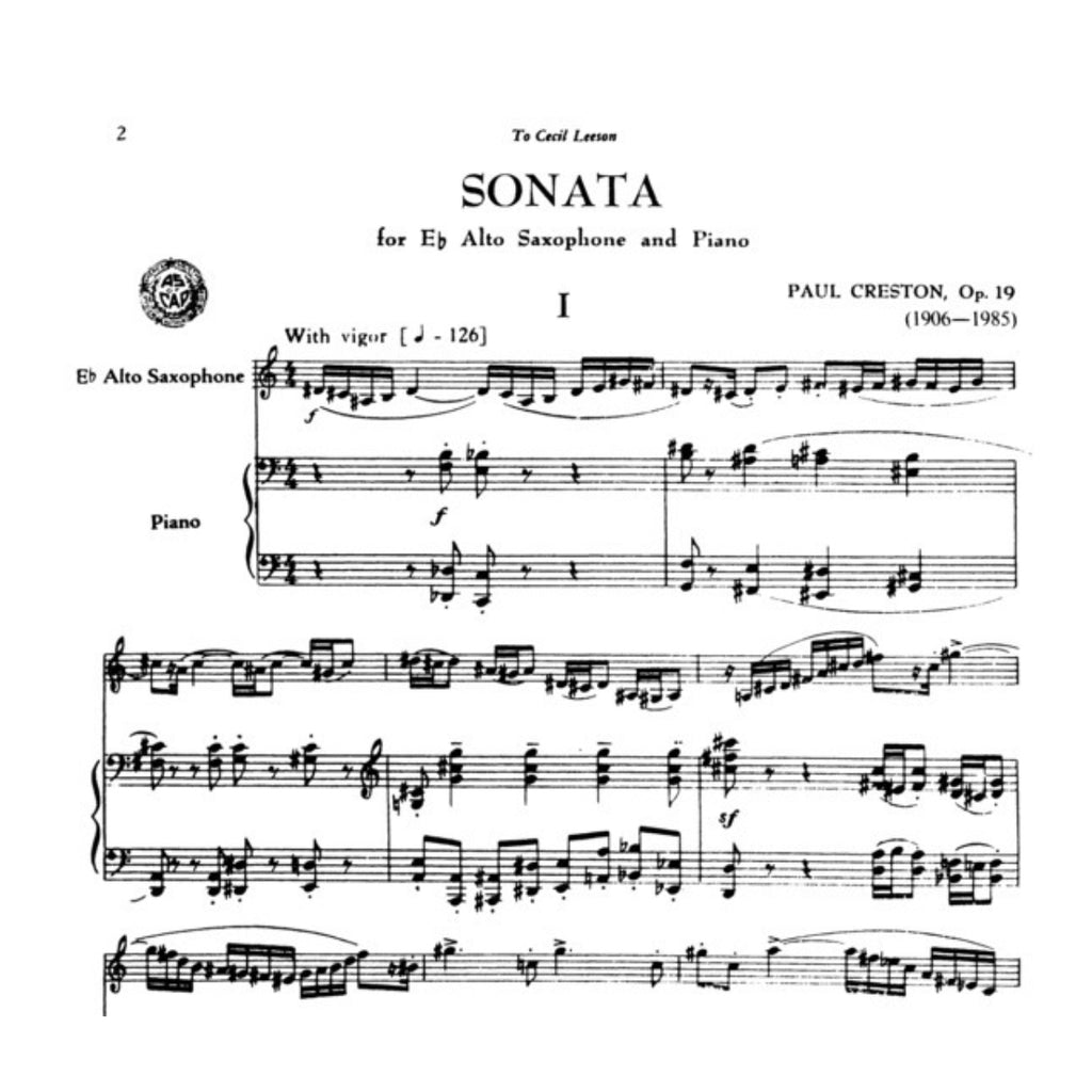 Sonata Op. 19 altsax & piano