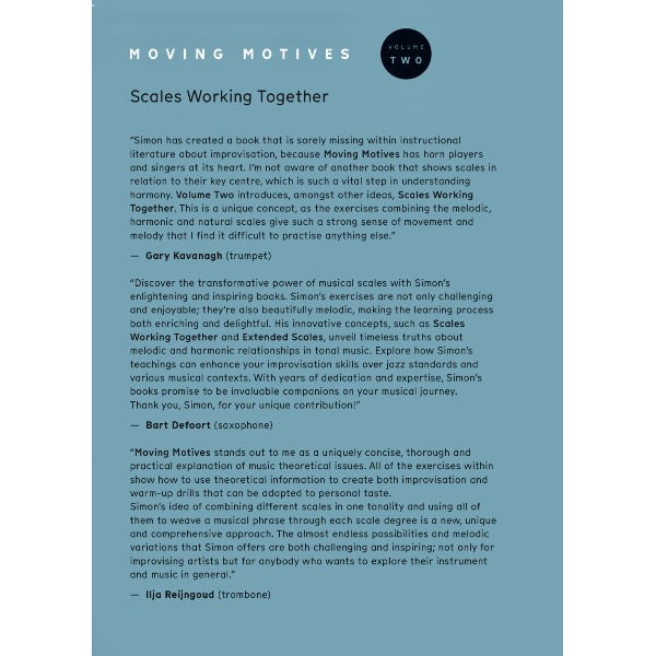 Simon Rigter: Moving Motives vol. 2 Scales Working Together