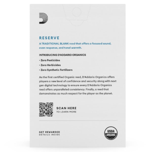 D'Addario Organic Reserve Bb klarinet riet per 10 stuks