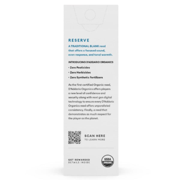D'Addario Organic Reserve basklarinet riet per 5 stuks