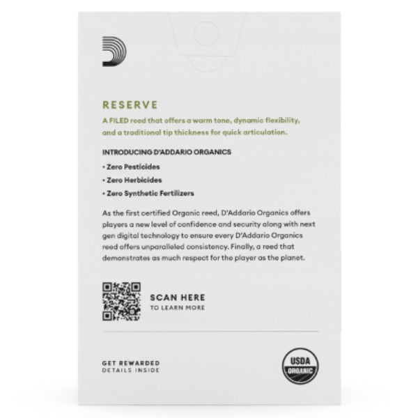 D'Addario Organic Reserve sopraansax riet per 10 stuks
