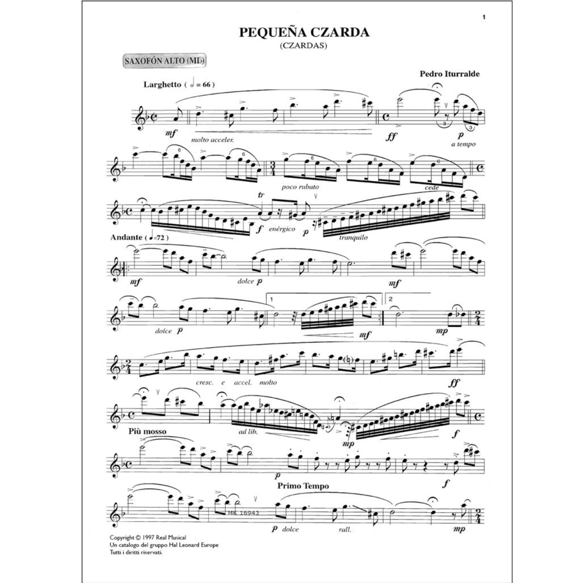 Pequena Czarda altsax & piano