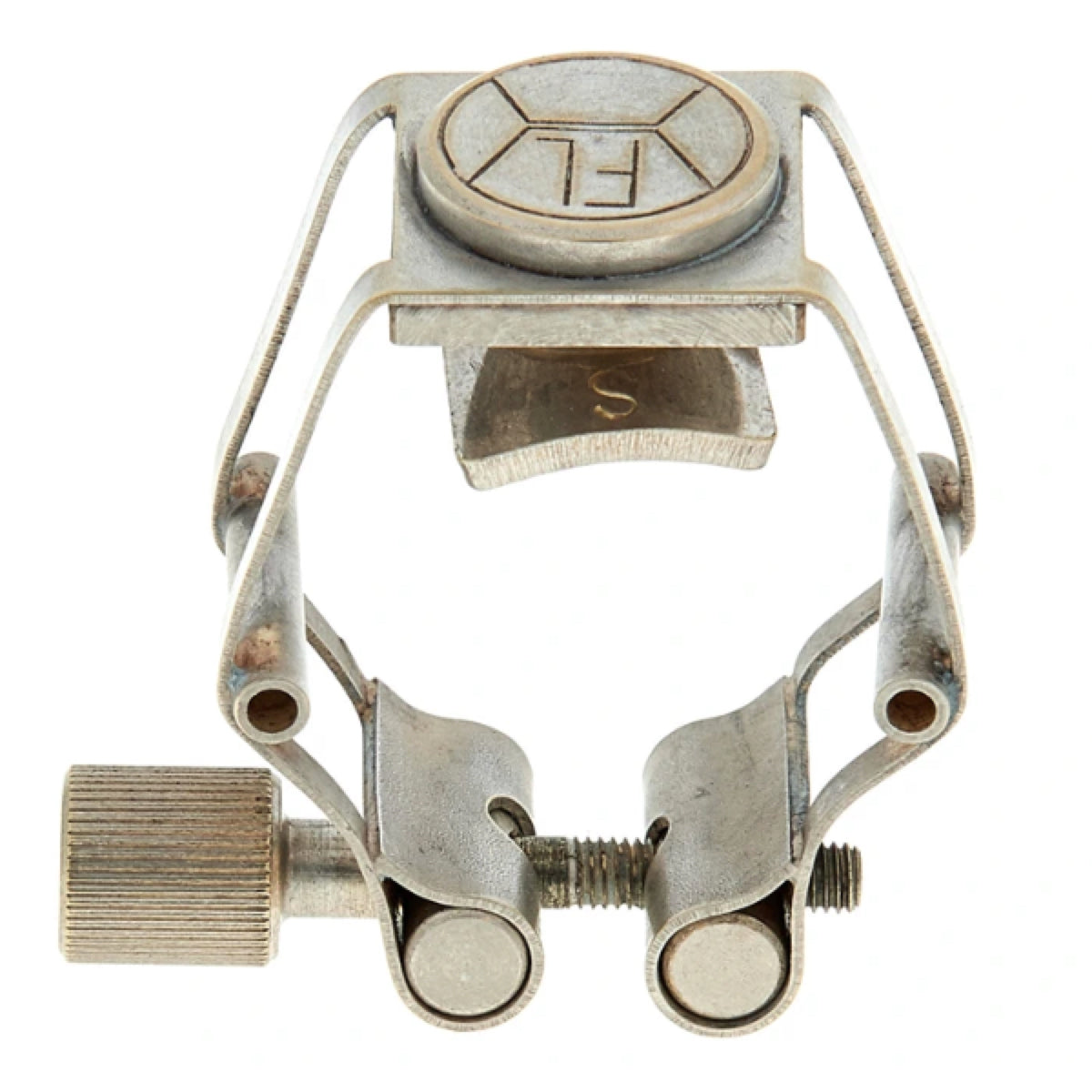 Francois Louis Pure Brass verzilverde sopraansax rietbinder