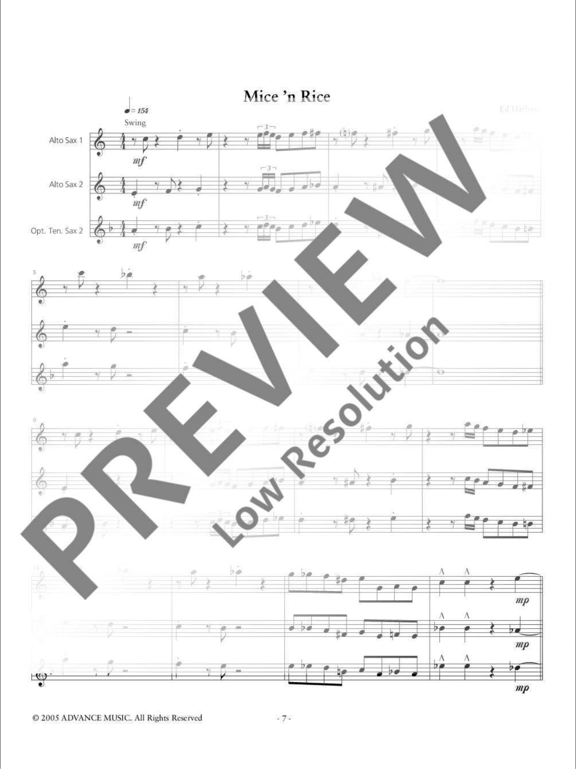 7 Duets for Saxophone alt- en/of tenorsax