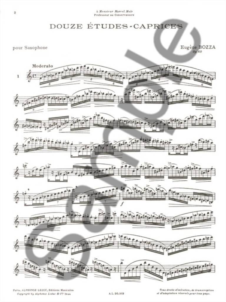 12 Etudes-Caprices saxofoon