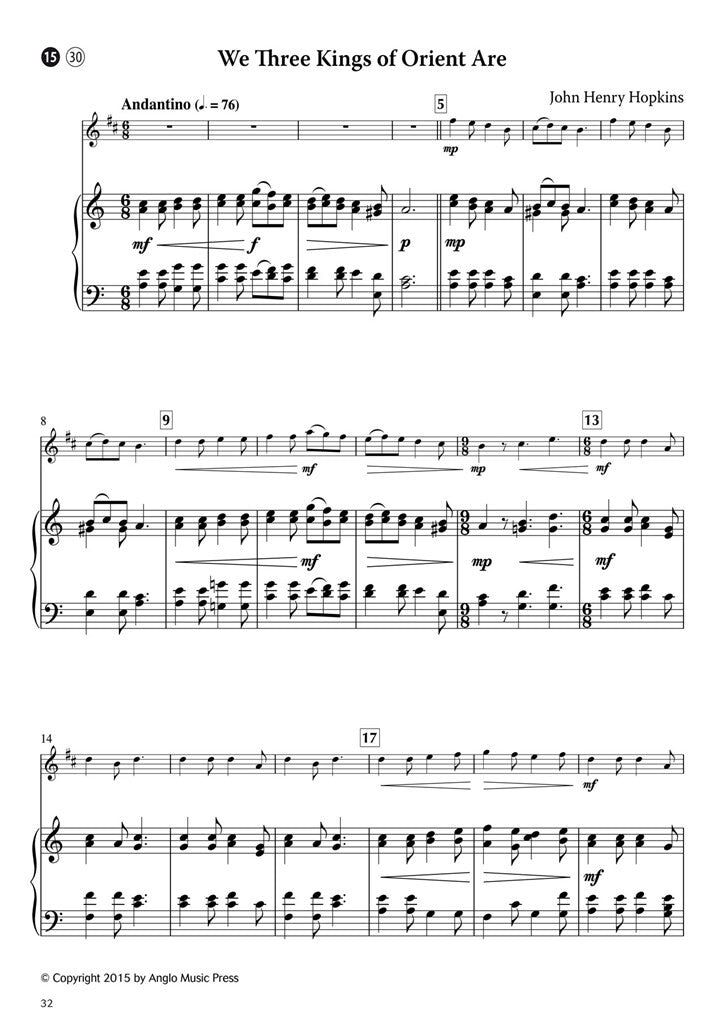 15 Easy Christmas Carols tenorsax & piano