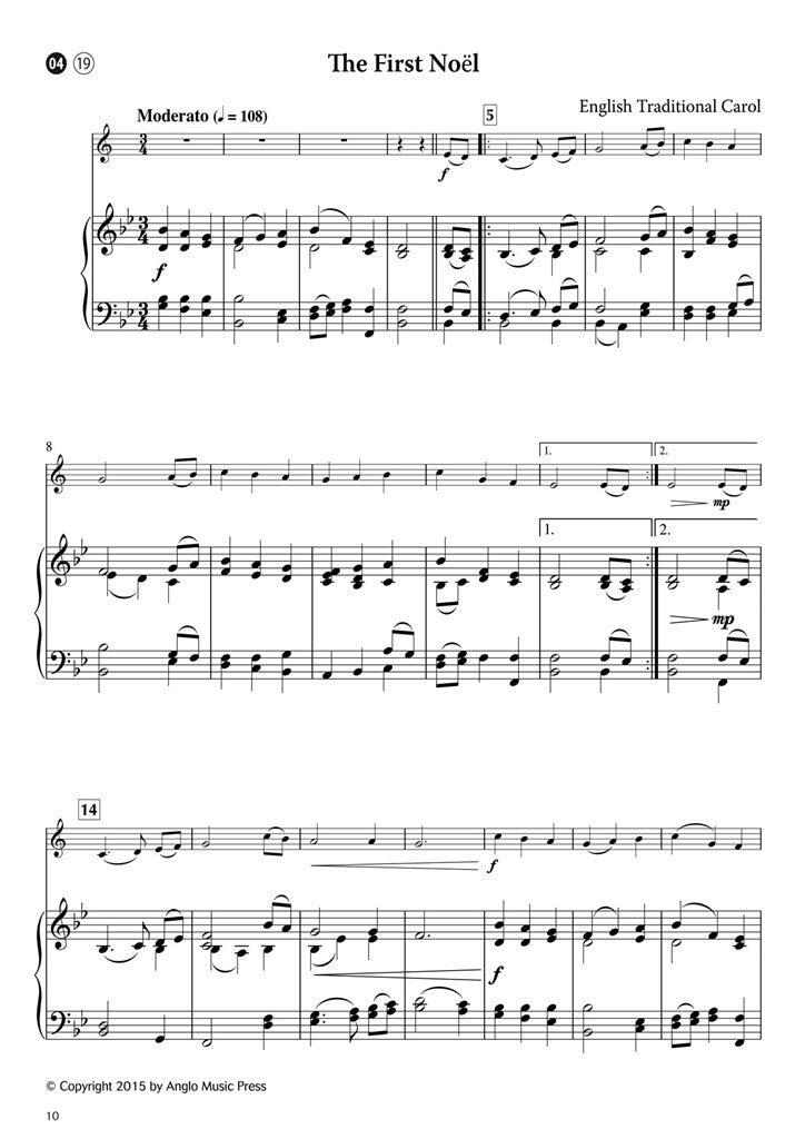15 Easy Christmas Carols Bb trompet & piano