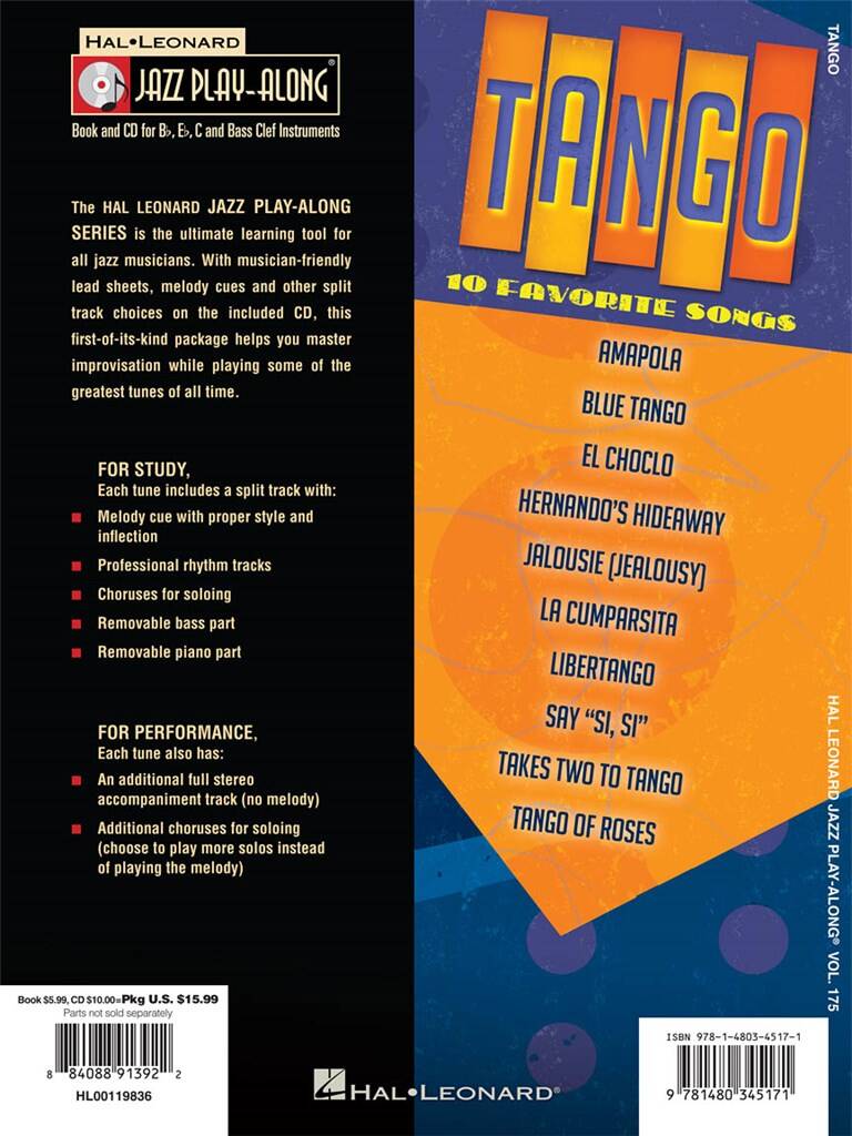 Jazz Play Along vol. 175: Tango