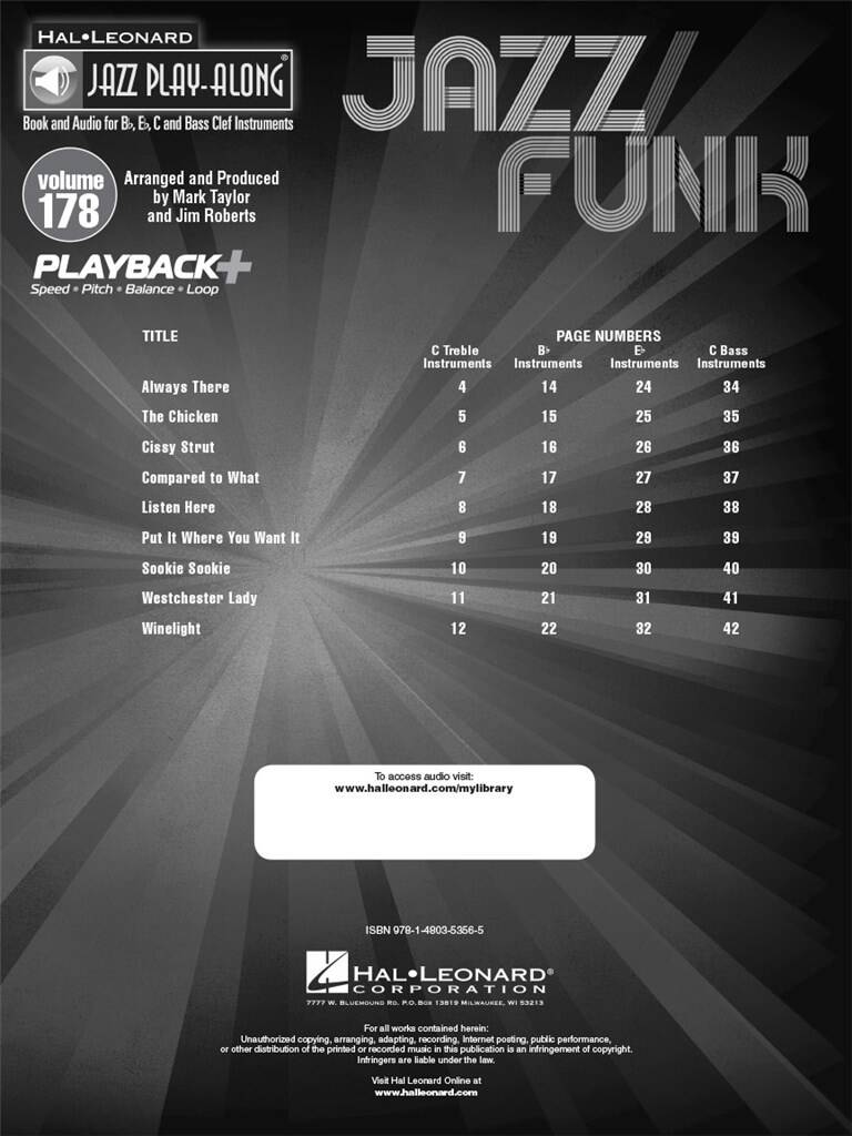 Jazz Play Along vol. 178: Jazz/Funk