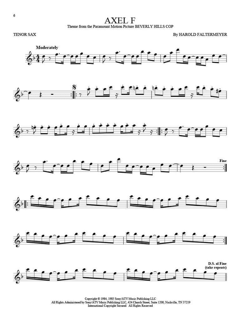 101 Movie Hits tenorsax