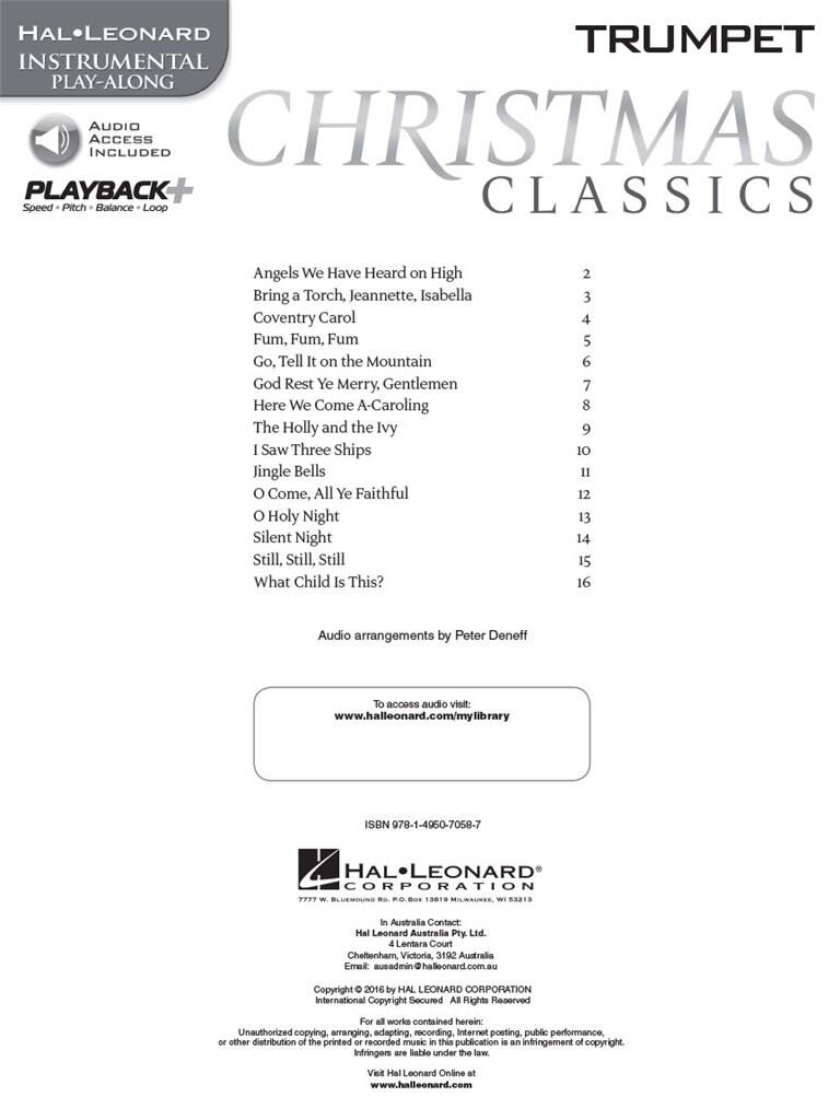 Instrumental Play-Along: Christmas Classics trompet