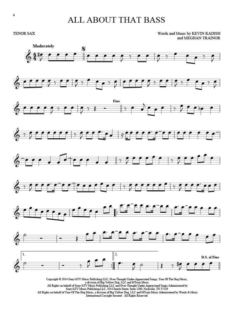 101 Hit Songs tenorsax