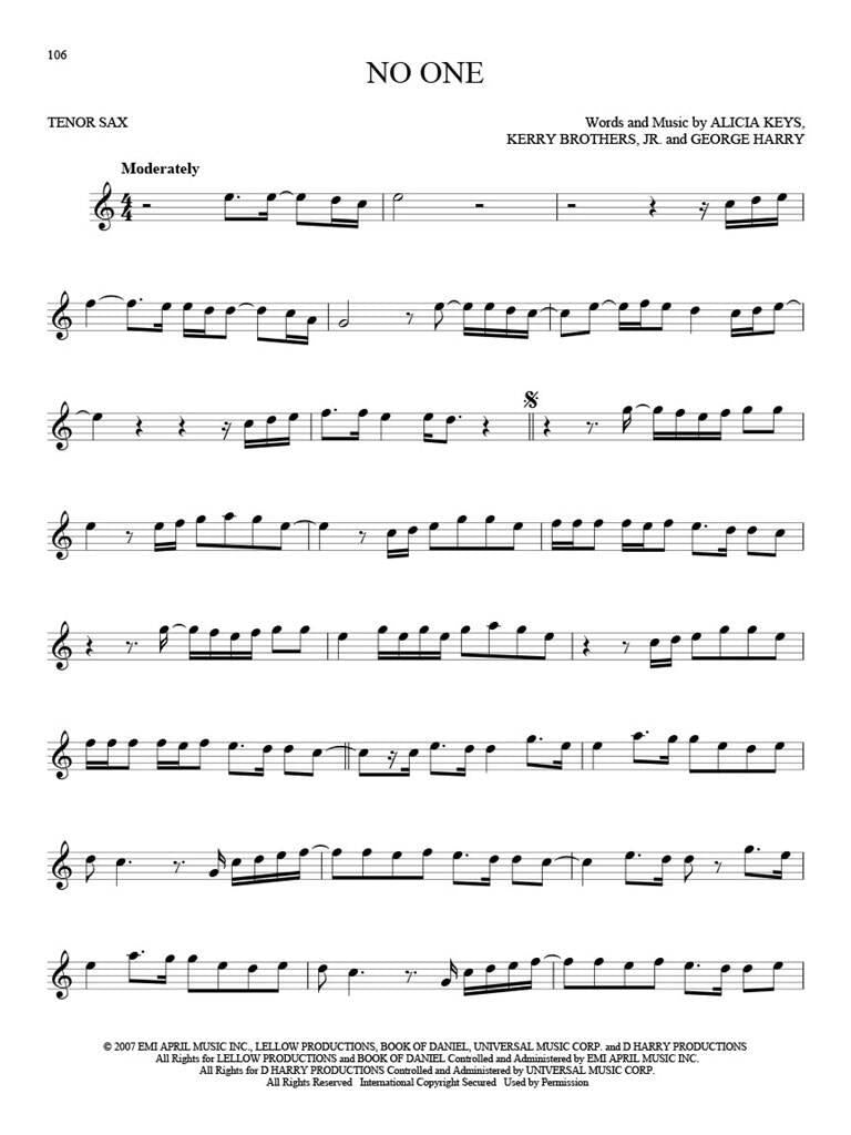 101 Hit Songs tenorsax