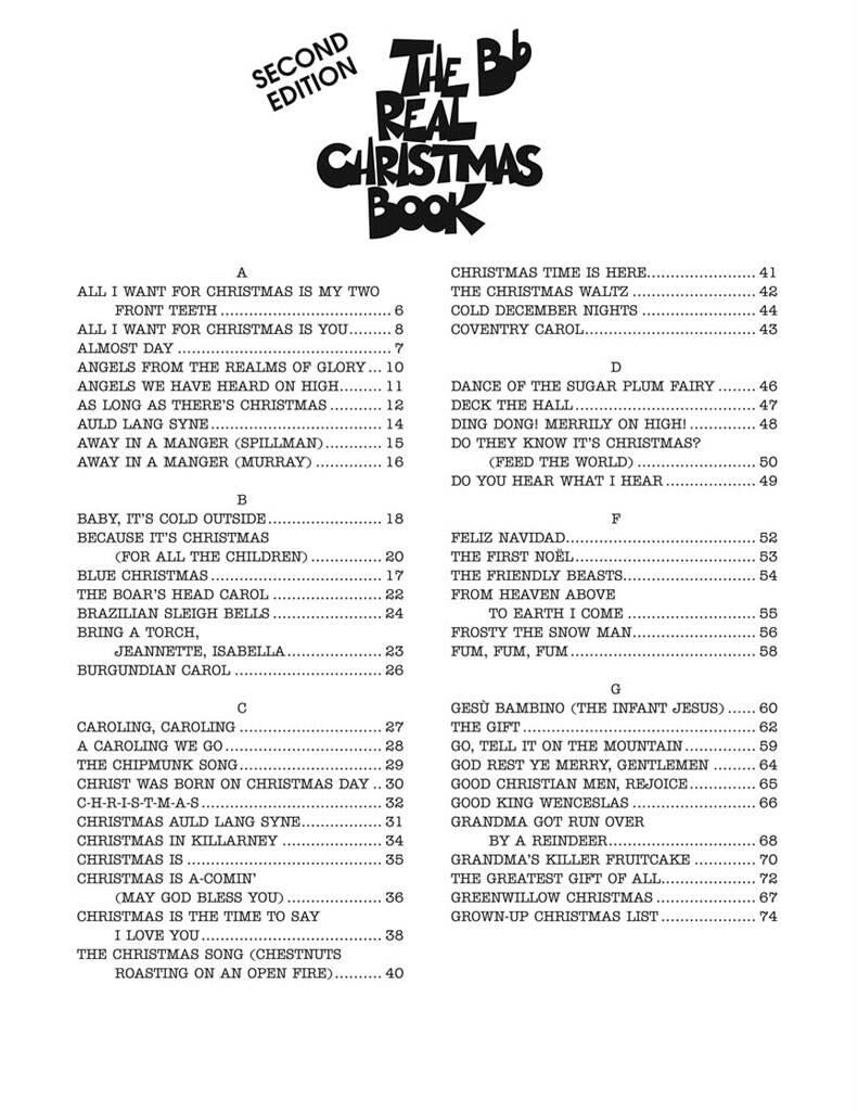 The Real Christmas Book Bb