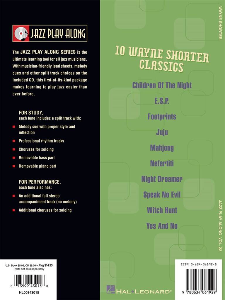 Jazz Play Along vol. 22: Wayne Shorter
