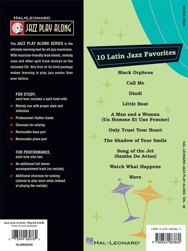 Jazz Play Along vol. 40: Bossa Nova - 10 Latin Jazz Favorites