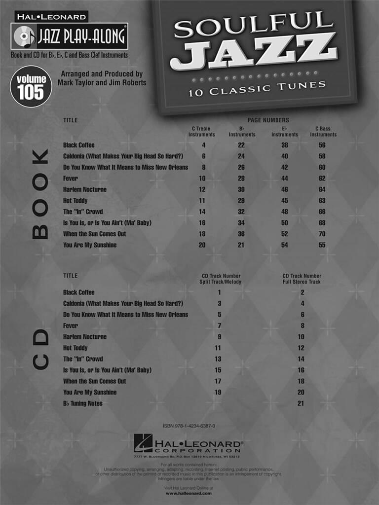 Jazz Play Along vol. 105: Soulful Jazz