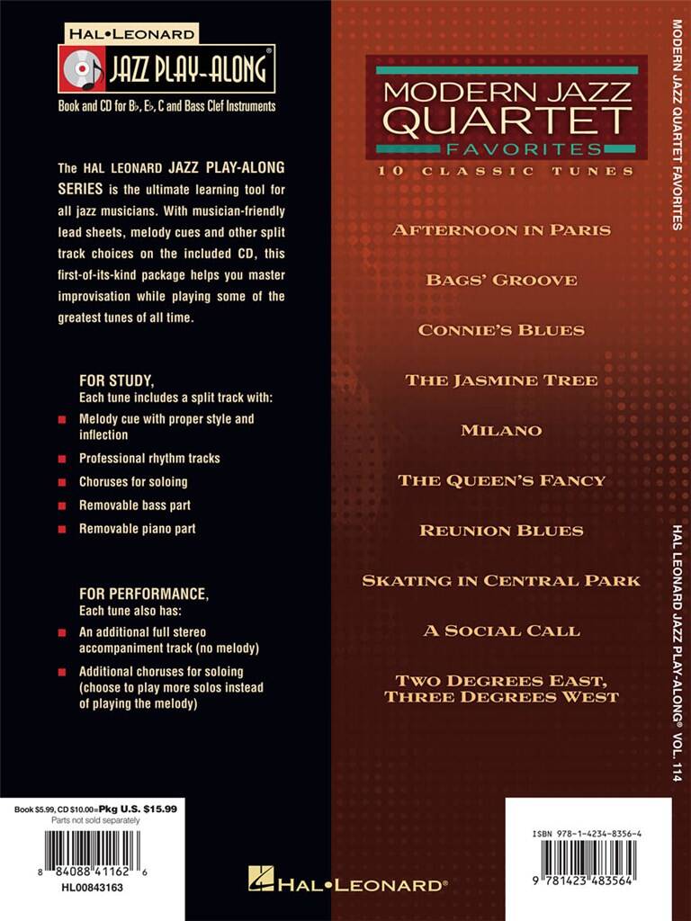 Jazz Play Along vol. 114: Modern Jazz Quartet