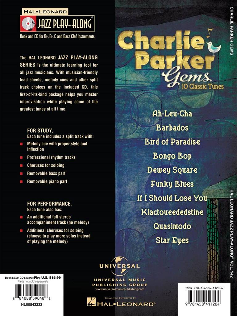 Jazz Play Along vol. 142: Charlie Parker Gems
