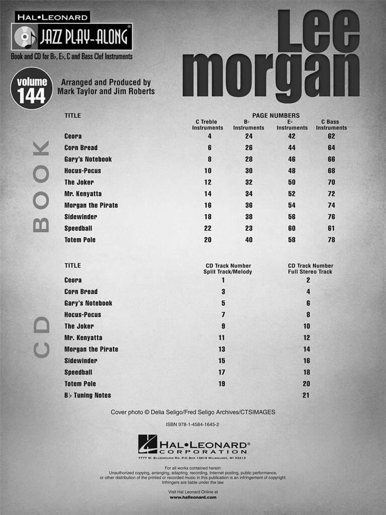 Jazz Play Along vol. 144: Lee Morgan