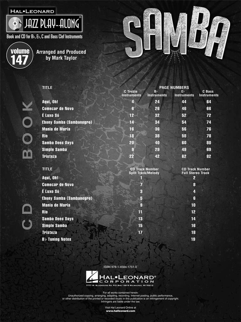 Jazz Play Along vol. 147: Samba