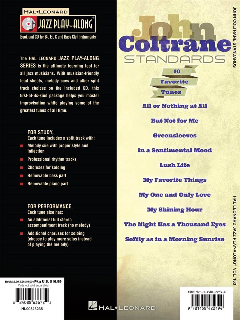 Jazz Play Along vol. 163: John Coltrane Standards