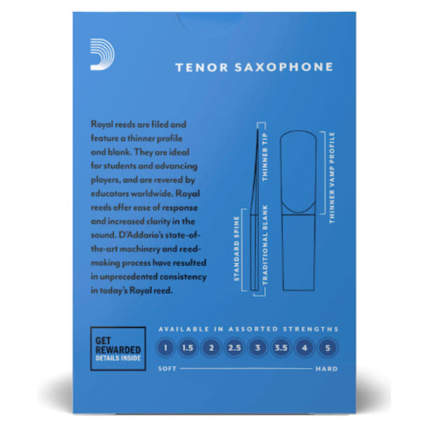 D'Addario Royal tenorsax riet per 10 stuks
