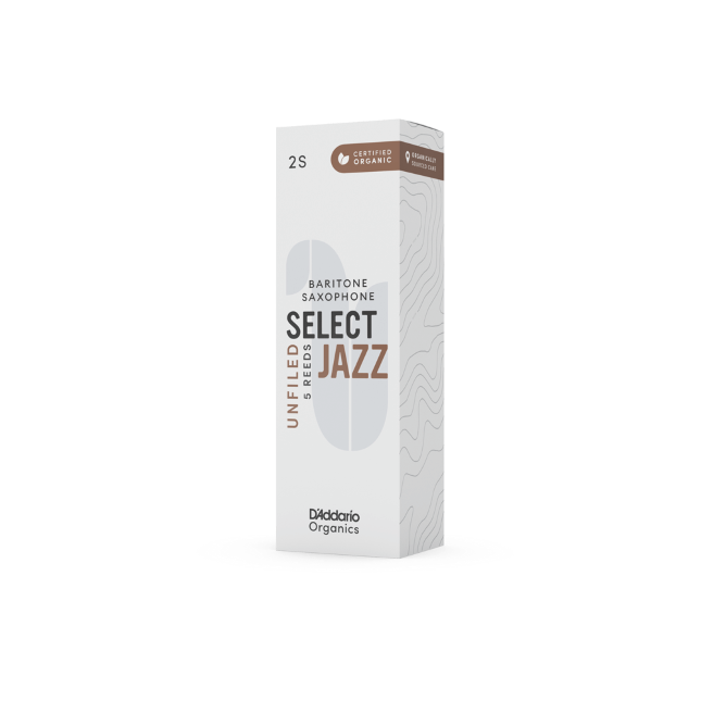 D'Addario Organic Select Jazz unfiled baritonsax riet per stuk