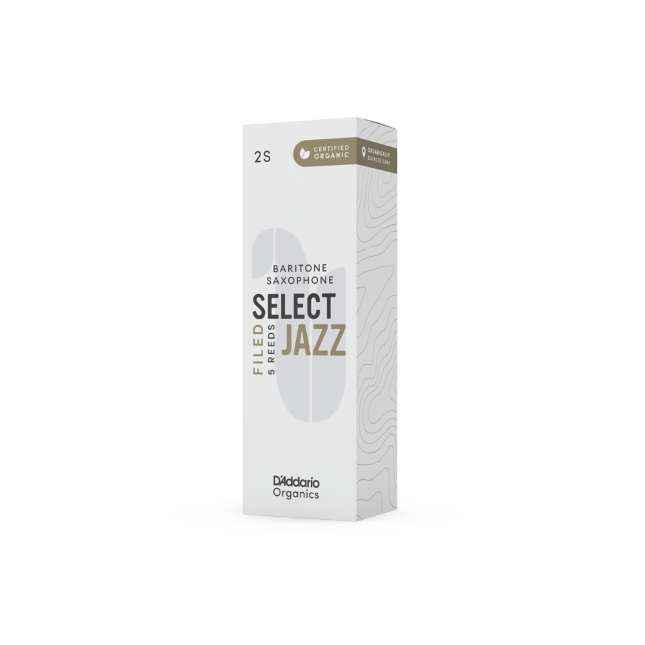 D'Addario Organic Select Jazz filed baritonsax riet per stuk