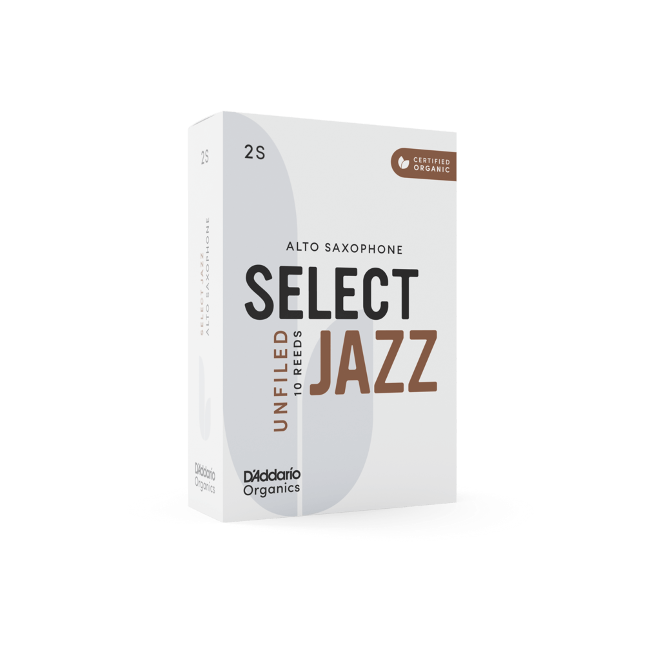 D'Addario Organic Select Jazz unfiled altsax riet per 10 stuks