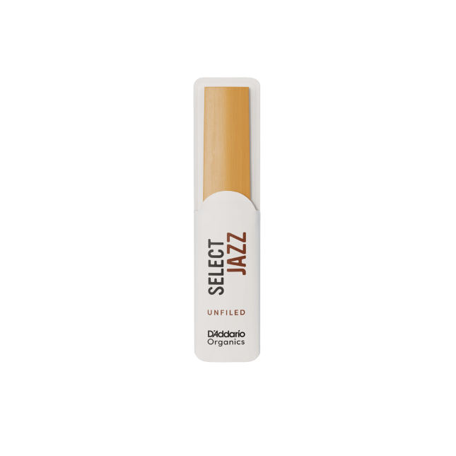 D'Addario Organic Select Jazz unfiled baritonsax riet per 5 stuks